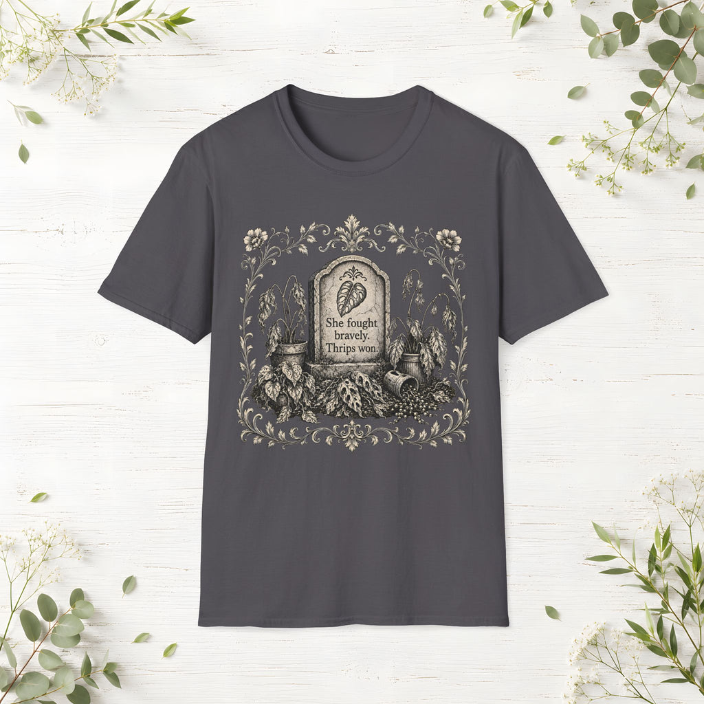 She Fought Bravely Thrips Won Monstera T-Shirt