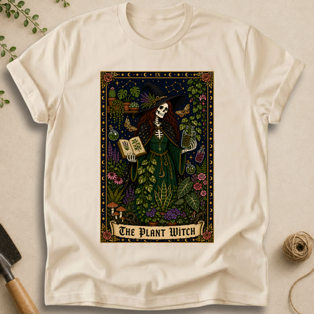 The Plant Witch Tarot Card T-Shirt
