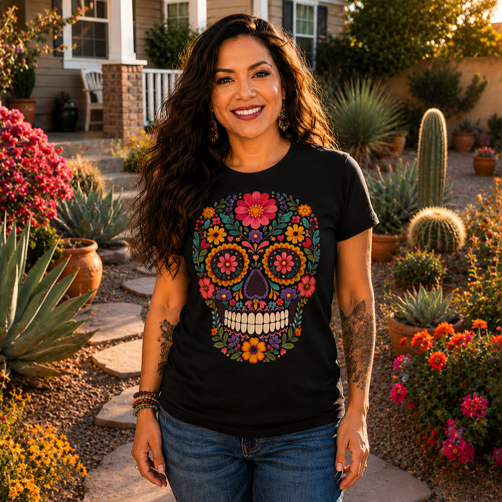 Floral Skull T-Shirt