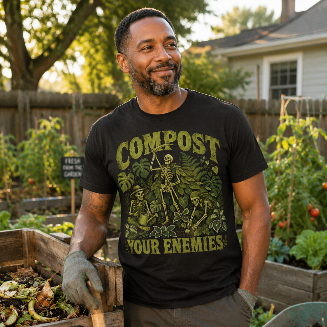 Compost Your Enemies Skeleton T-Shirt