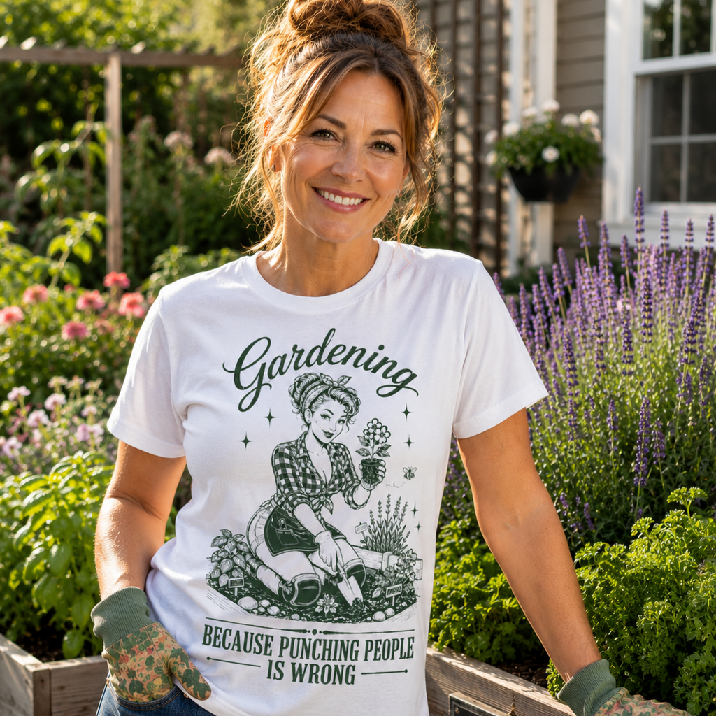 Gardening Because Punching People Is Wrong T-Shirt