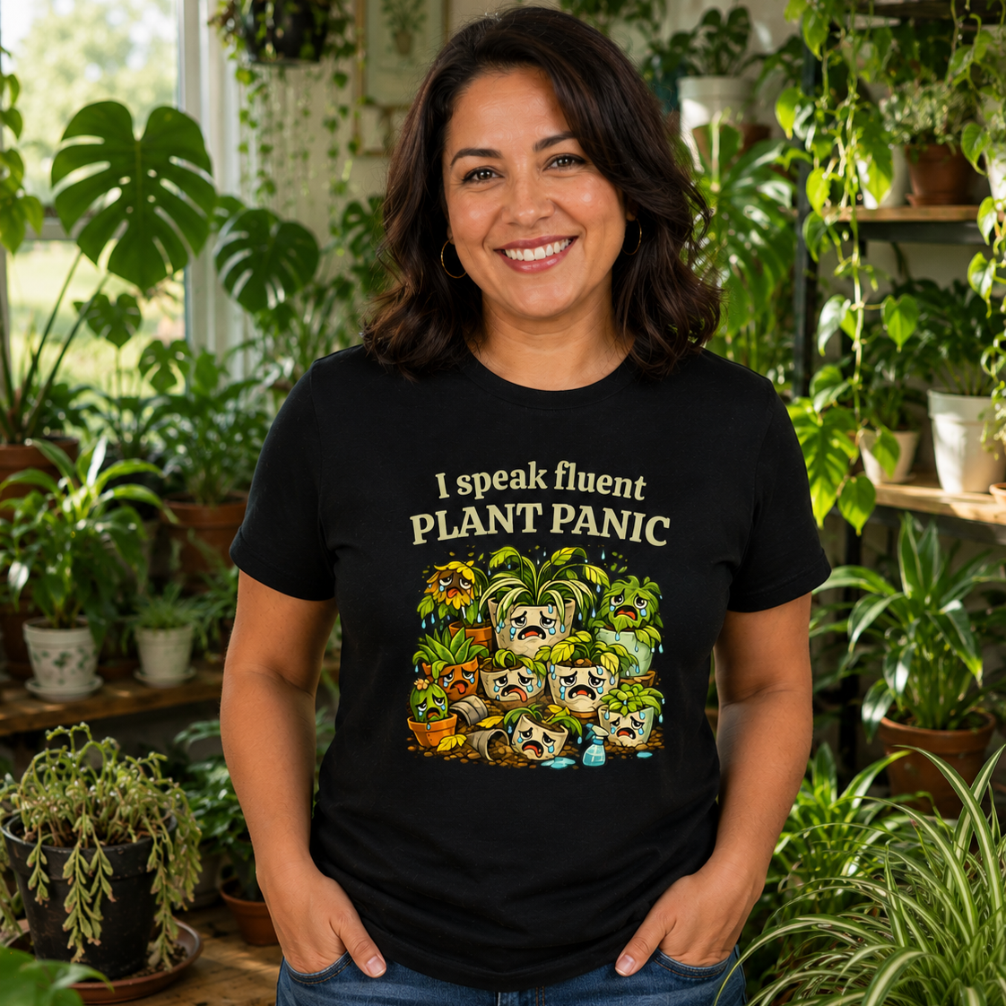 I Speak Fluent Plant Panic T-Shirt