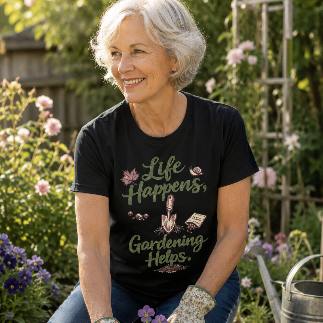 Life Happens, Gardening Helps T-Shirt