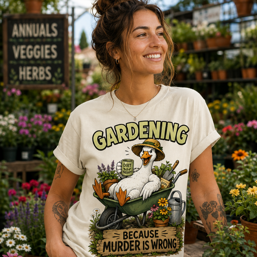 Gardening Because Murder Is Wrong T-Shirt