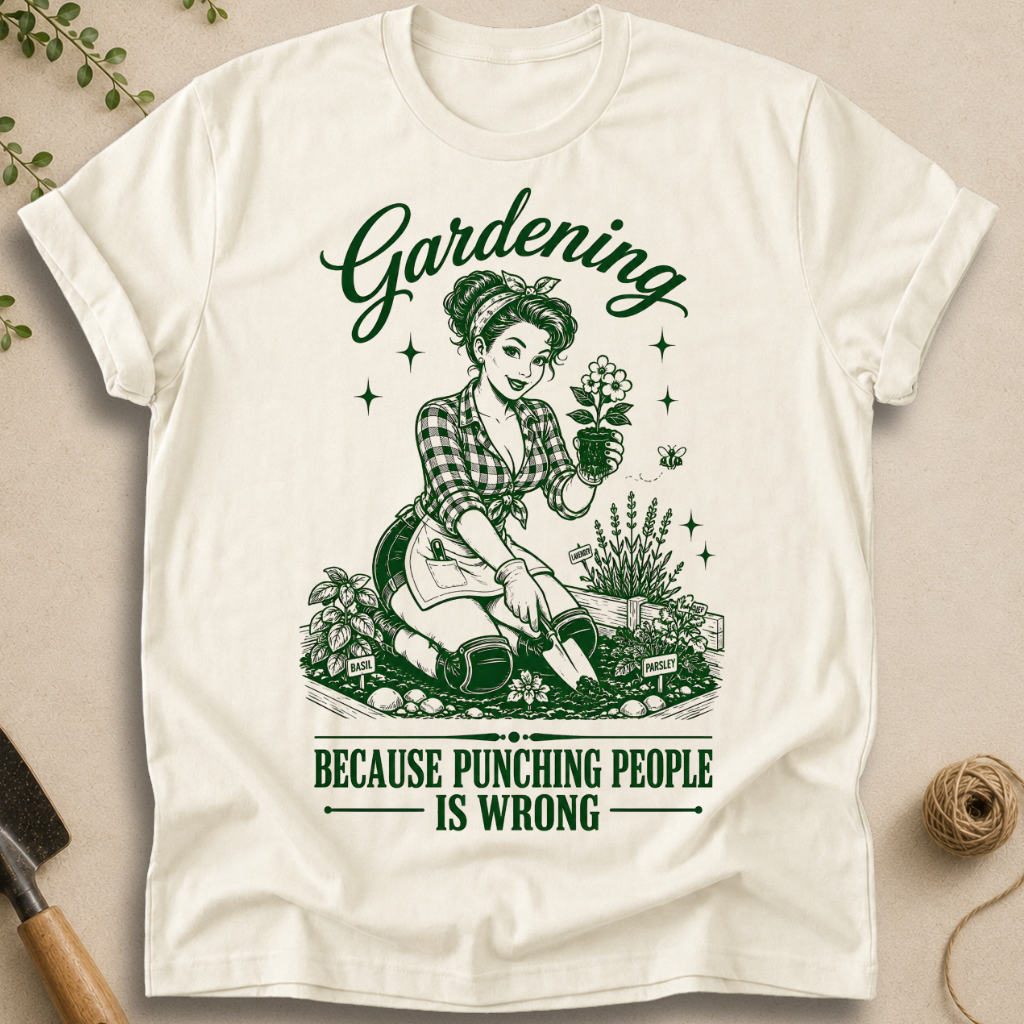 Gardening Because Punching People Is Wrong T-Shirt