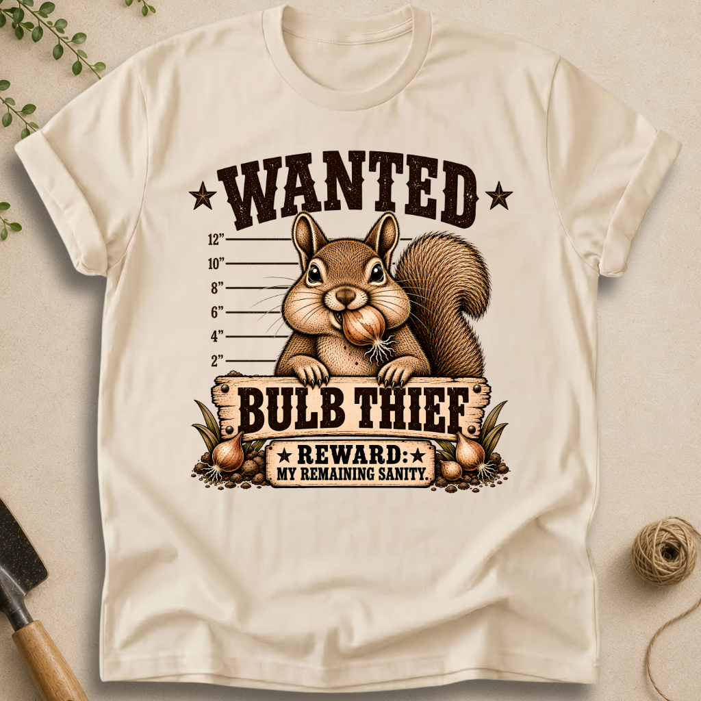 Bulb Thief Squirrel T-Shirt