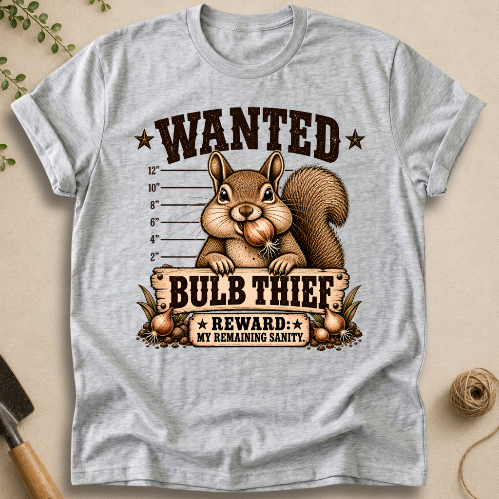 Bulb Thief Squirrel T-Shirt