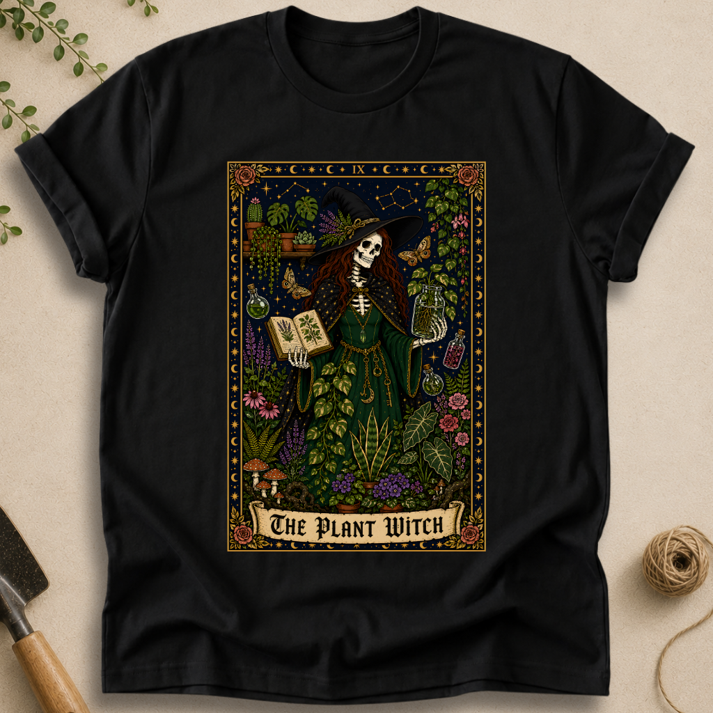 The Plant Witch Tarot Card T-Shirt