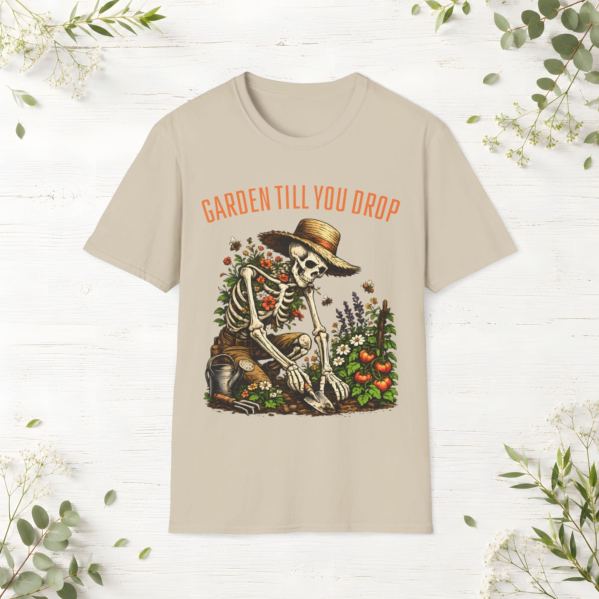 Garden Till You Drop Skeleton T-Shirt