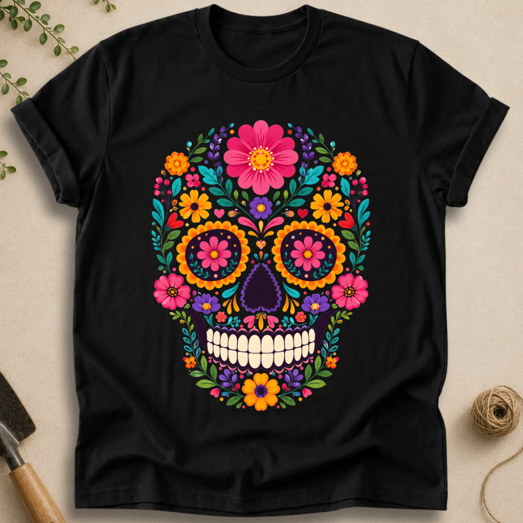 Floral Skull T-Shirt