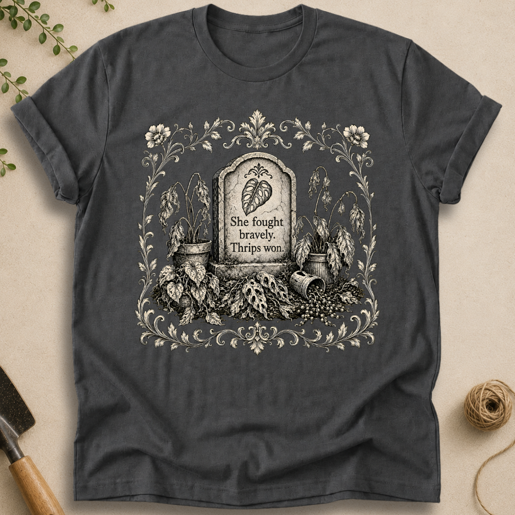 She Fought Bravely Thrips Won Monstera T-Shirt