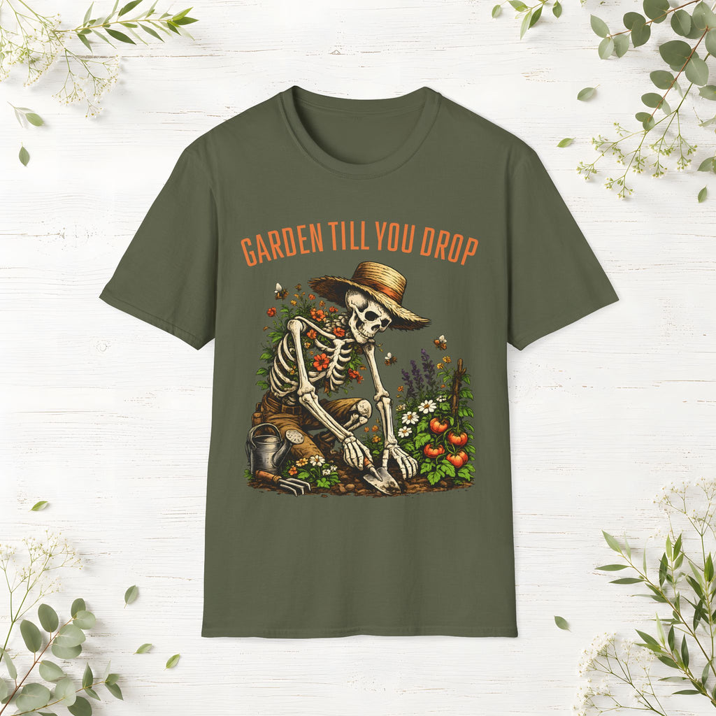 Garden Till You Drop Skeleton T-Shirt