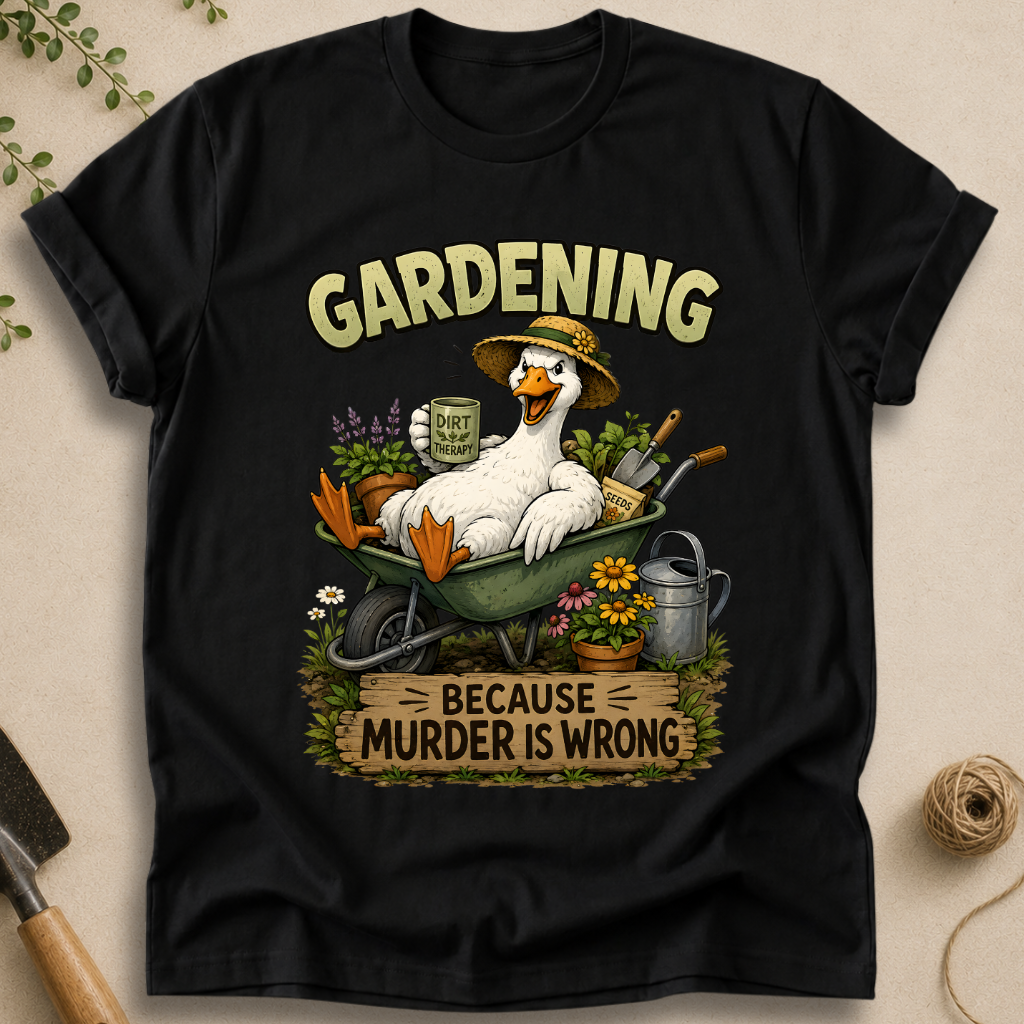 Gardening Because Murder Is Wrong T-Shirt