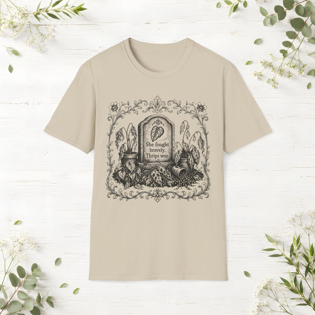 She Fought Bravely Thrips Won Monstera T-Shirt
